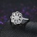 Wholesale 925 Sterling Silver Round Shape Radiant Elegance shining AAA CZ Crystal Flower Rings for Women ANNIVERSARY wedding jewelry TGSLR086 3 small