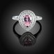 Wholesale  Fashion Jewelry 925 Silver Rings For Women Pink CZ Diamand Water Drop Engagement Bridal Wedding Accessories Ring  TGSLR096 1 small
