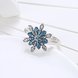 Wholesale Fashion 925 Sterling Silver Snowflake blue CZ Ring For Women Classic Elegant Bridal Wedding Jewelry Engagement Rings TGSLR007 2 small