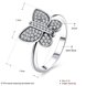 Wholesale Real 100% 925 Sterling Silver Butterfly Rings For Women Clear CZ Lady Engagement Decoration Ring Wedding Jewelry TGSLR008 0 small