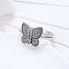 Wholesale Real 100% 925 Sterling Silver Butterfly Rings For Women Clear CZ Lady Engagement Decoration Ring Wedding Jewelry TGSLR008 2 small