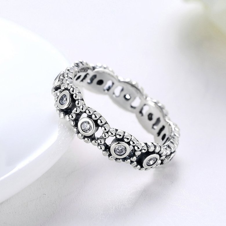 Wholesale Fashion wholesale Wedding Rings Sets 925 Sterling Silver Rings for Women Anniversary Eternity eyes shape Ring Jewelry TGSLR026 3