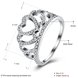 Wholesale Luxury Atmospheric Gorgeous Trendy Crown Rings For Women Bridal Wedding Engagement 925 Sterling Silver Clear heart CZ TGSLR033 0 small