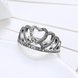 Wholesale Luxury Atmospheric Gorgeous Trendy Crown Rings For Women Bridal Wedding Engagement 925 Sterling Silver Clear heart CZ TGSLR033 2 small