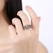 Wholesale Luxury Atmospheric Gorgeous Trendy Crown Rings For Women Bridal Wedding Engagement 925 Sterling Silver Clear heart CZ TGSLR033 4 small