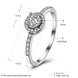 Wholesale Trendy Genuine 925 Sterling Silver Round Clear CZ Fashion Finger Ring Classic Jewelry For Women luxury Wedding Engagement Rings TGSLR040 0 small
