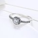 Wholesale Trendy Genuine 925 Sterling Silver Round Clear CZ Fashion Finger Ring Classic Jewelry For Women luxury Wedding Engagement Rings TGSLR040 2 small