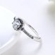Wholesale Trendy Genuine 925 Sterling Silver Round Clear CZ Fashion Finger Ring Classic Jewelry For Women luxury Wedding Engagement Rings TGSLR040 3 small