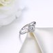 Wholesale Personality Fashion jewelry OL Woman Girl Party Wedding Gift Simple White AAA Zircon S925 Sterling Silver flower Ring TGSLR142 1 small