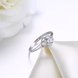 Wholesale Personality Fashion jewelry OL Woman Girl Party Wedding Gift Simple White AAA Zircon S925 Sterling Silver Ring TGSLR144 1 small