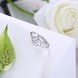 Wholesale Personality Fashion jewelry OL Woman Girl Party Wedding Gift Simple White AAA Zircon S925 Sterling Silver Ring TGSLR144 2 small