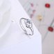 Wholesale Personality Fashion jewelry OL Woman Girl Party Wedding Gift Simple White AAA Zircon S925 Sterling Silver Ring TGSLR144 3 small
