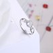 Wholesale Personality Fashion jewelry OL Woman Girl Party Wedding Gift Simple shining White AAA Zircon S925 Sterling Silver Ring TGSLR146 3 small