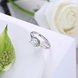 Wholesale Personality Fashion jewelry OL Woman Girl Party Wedding Gift Simple White AAA Zircon S925 Sterling Silver Ring TGSLR148 2 small