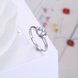 Wholesale Personality Fashion jewelry OL Woman Girl Party Wedding Gift Simple White AAA Zircon S925 Sterling Silver Ring TGSLR148 3 small