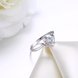 Wholesale Personality Fashion jewelry OL Woman Girl Party Wedding Gift Simple White AAA Zircon S925 Sterling Silver Ring TGSLR149 1 small