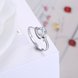 Wholesale Personality Fashion jewelry OL Woman Girl Party Wedding Gift Simple White AAA Zircon S925 Sterling Silver Ring TGSLR149 3 small