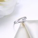 Wholesale Personality Fashion jewelry OL Woman Girl Party Wedding Gift Simple White AAA Zircon S925 Sterling Silver Ring TGSLR150 1 small