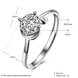 Wholesale Personality Fashion jewelry OL Woman Party Wedding Gift Simple White AAA Zircon S925 Sterling Silver resizable Ring TGSLR151 4 small