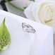 Wholesale Personality Fashion jewelry from China OL Woman Party Wedding Gift Simple White AAA Zircon S925 Sterling Silver resizable Ring  TGSLR153 2 small