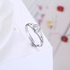 Wholesale Personality Fashion jewelry from China OL Woman Party Wedding Gift Simple White AAA Zircon S925 Sterling Silver resizable Ring  TGSLR153 3 small