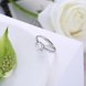 Wholesale Personality Fashion jewelry from China OL Woman Party Wedding Gift Simple White AAA Zircon S925 Sterling Silver resizable Ring  TGSLR154 2 small