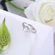 Wholesale Personality Fashion jewelry from China OL Woman Party Wedding Gift Simple White AAA Zircon S925 Sterling Silver resizable Ring  TGSLR155 2 small