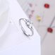Wholesale Personality Fashion jewelry from China OL Woman Party Wedding Gift Simple White AAA Zircon S925 Sterling Silver resizable Ring  TGSLR155 3 small