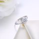 Wholesale Personality Fashion jewelry from China OL Woman Party Wedding Gift Simple White AAA Zircon S925 Sterling Silver resizable Ring  TGSLR156 1 small
