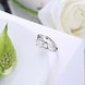 Wholesale Personality Fashion jewelry from China OL Woman Party Wedding Gift Simple White AAA Zircon S925 Sterling Silver resizable Ring  TGSLR157 2 small
