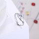 Wholesale Personality Fashion jewelry from China OL Woman Party Wedding Gift Simple White AAA Zircon S925 Sterling Silver resizable Ring  TGSLR157 3 small