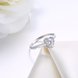 Wholesale Personality Fashion jewelry from China OL Woman Party Wedding Gift Simple White AAA Zircon S925 Sterling Silver resizable Ring  TGSLR158 1 small