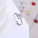 Wholesale Personality Fashion jewelry from China OL Woman Party Wedding Gift Simple White AAA Zircon S925 Sterling Silver resizable Ring  TGSLR158 3 small