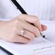 Wholesale Personality Fashion jewelry for OL Woman Party Wedding Gift Simple White AAA Zircon S925 Sterling Silver resizable Ring  TGSLR159 0 small