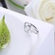Wholesale Personality Fashion jewelry for OL Woman Party Wedding Gift Simple White AAA Zircon S925 Sterling Silver resizable Ring  TGSLR159 2 small