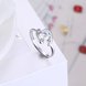Wholesale Personality Fashion jewelry for OL Woman Party Wedding Gift Simple White AAA Zircon S925 Sterling Silver resizable Ring  TGSLR159 3 small