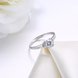 Wholesale Romantic Fashion jewelry from China OL Woman Party Wedding Gift Simple White AAA Zircon S925 Sterling Silver resizable Ring  TGSLR160 1 small