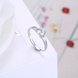 Wholesale Romantic Fashion jewelry from China OL Woman Party Wedding Gift Simple White AAA Zircon S925 Sterling Silver resizable Ring  TGSLR160 3 small