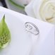 Wholesale Personality Fashion jewelry OL styly Woman Party Wedding Gift Simple White AAA Zircon S925 Sterling Silver resizable Ring  TGSLR161 2 small