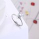Wholesale Personality Fashion jewelry OL styly Woman Party Wedding Gift Simple White AAA Zircon S925 Sterling Silver resizable Ring  TGSLR161 3 small