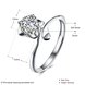 Wholesale Personality Fashion jewelry OL styly Woman Party Wedding Gift Simple White AAA Zircon S925 Sterling Silver resizable Ring  TGSLR161 4 small