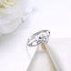 Wholesale Personality Fashion jewelry from China OL Woman Party Wedding Gift Simple White AAA Zircon S925 Sterling Silver resizable Ring  TGSLR164 1 small