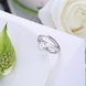 Wholesale Personality Fashion jewelry from China OL Woman Party Wedding Gift Simple White AAA Zircon S925 Sterling Silver resizable Ring  TGSLR164 2 small