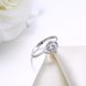 Wholesale Fashion jewelry from China OL Woman Party Wedding Gift Simple White AAA Zircon S925 Sterling Silver resizable flower Ring  TGSLR165 1 small