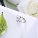 Wholesale Fashion jewelry from China OL Woman Party Wedding Gift Simple White AAA Zircon S925 Sterling Silver resizable flower Ring  TGSLR165 2 small