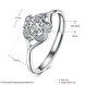 Wholesale Fashion jewelry from China OL Woman Party Wedding Gift Simple White AAA Zircon S925 Sterling Silver resizable flower Ring  TGSLR165 4 small