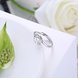 Wholesale Personality Fashion jewelry from China OL Woman Party Wedding Gift Simple White AAA Zircon S925 Sterling Silver resizable Ring  TGSLR168 2 small
