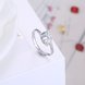 Wholesale Personality Fashion jewelry from China OL Woman Party Wedding Gift Simple White AAA Zircon S925 Sterling Silver resizable Ring  TGSLR168 3 small