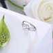 Wholesale Personality Fashion jewelry OL Woman Party Wedding Gift Simple White shining AAA Zircon S925 Sterling Silver resizable Ring  TGSLR169 2 small