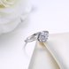 Wholesale Romantic Fashion jewelry from China OL Woman Party Wedding Gift Simple White AAA Zircon S925 Sterling Silver resizable Ring  TGSLR170 1 small